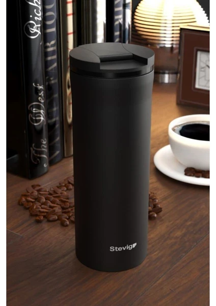 2 Go Paslanmaz Çelik Termos Bardak 400 ml ST-201 Travel Mug