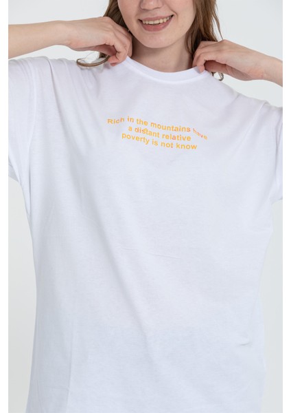 R-5724 Bisiklet Yaka Panda Baskılı Oversize T-Shirt modelleri