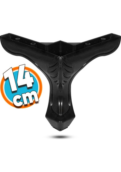 Mobilya Kanepe Masa Sehpa Puf Ayağı Siyah Baza Ayak 14 cm