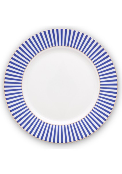 Royal Stripes Mavi Porselen Kahvaltı Tabağı 21 cm