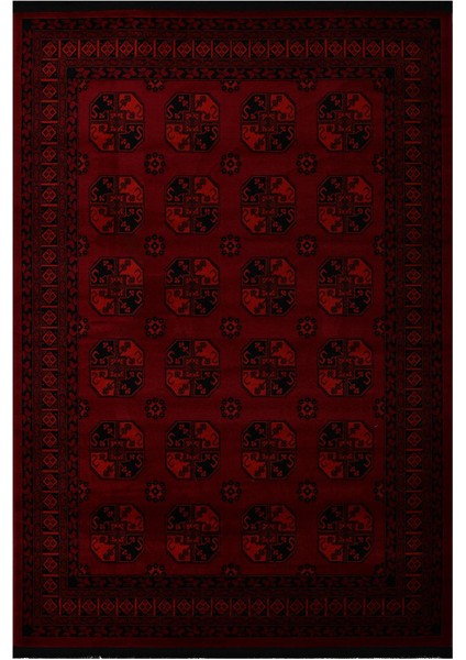 Afgan Türkmen Otantik Desenli Bordo Oturma Odası Salon Mutfak Halısı 2892A_ZS74 80 x 300 fiyatları