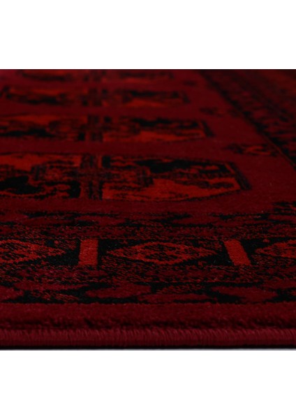 Afgan Türkmen Otantik Desenli Bordo Oturma Odası Salon Mutfak Halısı 2892A_ZS74 80 x 300 modelleri