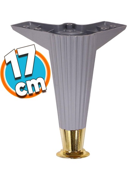 Mobilya Kanepe Koltuk Çekyat Ünite Ayağı 12 cm Antrasit Gold Baza Ayak