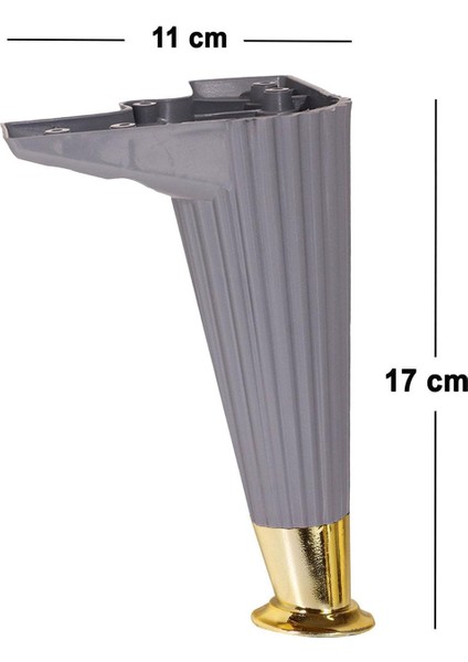 Mobilya Kanepe Koltuk Çekyat Ünite Ayağı 12 cm Antrasit Gold Baza Ayak fırsatları