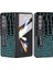Samsung Galaxy Z Fold4 5g Kickstand Case Inek Deri+Pc Timsah Doku Telefon Kapağı Ekran Film ile (Yurt Dışından) 2