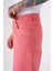 Dyed Baggy Gabardin Jeans Pantolon Pembe 4