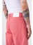 Dyed Baggy Gabardin Jeans Pantolon Pembe 5