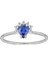 Pırlanta ve Mavi Safir Taşlı Derin Yüzük 0417R0277 2