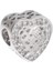 Kadın Kalp Model Taşlı Gümüş Charm 1