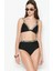 Simli Üçgen Bikini Takım 3220 Siyah 3