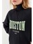 Houston Baskılı Yüksek Yaka Sweatshirt Siyah 1