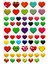 Sticker Kabartmalı A4 Boyutunda Stiker Defter, Planlayıcı ETIKET-(LIM078) - Renkli Kalpler 1