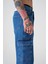 Kargo Cepli Baggy Fith Jeans Lacivert 4