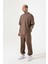 Oversize Basic Pamuklu T-Shirt Kahve 4