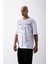 Oversize Oregon 20 Baskılı Pamuklu T-Shirt Beyaz 4