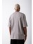 Oversize Oregon 20 Baskılı Pamuklu T-Shirt Ice Gri 3