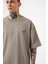 Oversize Basic Süprem Pamuklu T-Shirt Haki 2