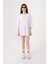 Kadın Basic Oversize Pamuklu Süprem T-Shirt Beyaz 3
