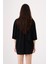 Kadın Basic Oversize Pamuklu Süprem T-Shirt Siyah 2