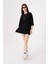 Kadın Basic Oversize Pamuklu Süprem T-Shirt Siyah 3