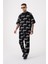 Oversize Nope Baskılı T-Shirt Siyah 3