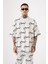 Oversize Nope Baskılı T-Shirt Açık Gri 1