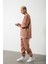 Relaxed Yırtmaçlı Bisiklet Yaka Basic Sweatshirt Copper 2