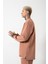 Relaxed Yırtmaçlı Bisiklet Yaka Basic Sweatshirt Copper 4