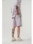 Unisex Oversize Basic Cepli Şort Açık Gri 3