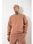 Regular Bisiklet Yaka Basic Sweatshirt Copper 1