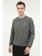 M-SN75 Bsc C Neck Sw 3fx Gri Melanj Erkek Sweatshirt 1