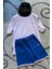 Kabartma Baskılı Alt Üst Şort Tshirt Eşofman Takımı 1