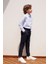 ALTINYILDIZ CLASSICS Lacivert Slim Fit Dar Kesim Yan Cepli Pamuklu Esnek Çocuk Chino Pantolon 4