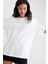 Regular Beyaz Bisiklet Yaka T-Shirt 4