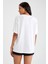 Regular Beyaz Bisiklet Yaka T-Shirt 5