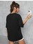 Kadın Kırmızı Yüz Baskı Detaylı Oversize T-Shirt Kırmızırenklileryüzdetaylı 2