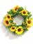 1 Adet, Yaz Ayçiçeği Garland Ev Dekor Yapay Çiçekler Çelenk Ev Ön Kapı Dekorasyon Duvar Asılı (32 Cm) (Yurt Dışından) 1