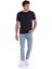 Lacivert Slim Fit Düz Bisiklet Yaka Rayon Tişört 2