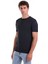 Lacivert Slim Fit Düz Bisiklet Yaka Rayon Tişört 3