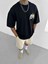 Dea Reflektörlü Oversize T-Shirt Siyah 1