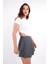 Beyaz Asimetrik Baretli Crop Tshirt 3