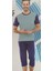 Erkek Kaprili Kısa Kollu Pijama Takımı 1