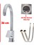 Kuğu Mix Uzun Banyo Lavabo Musluğu Eyve Sıcak Soğuk Çift Su Girişli Çeşmesi Bataryası 36 cm 2