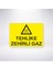 Tehlike Zehirli Gaz 21X30 cm Yapışkanlı Levha 1