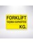 Forklift Taşıma Kapasitesi Kg. 21X35 Arkası Yapışkanlı Levha 21X30 cm Yapışkanlı Levha 1