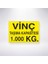 Vinç Taşıma Kapasitesi 1.000 kg 21X35 Arkası Yapışkanlı Levha 21X30 cm Yapışkanlı Levha 1