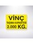 Vinç Taşıma Kapasitesi 2.000 kg 21X35 Arkası Yapışkanlı Levha 21X30 cm Yapışkanlı Levha 1