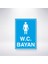 W.c Bayan 21X30 cm Yapışkanlı Levha 1