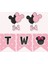 Minnie Mouse Pink Temalı Two Banner (Kalın Kağıt) Doğum Günü 2