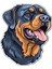 Sticker Master Rottweiler Motorsiklet, Kask , Laptop ve Araç Oto Sticker Etiket Çıkartma 13X15 cm 2